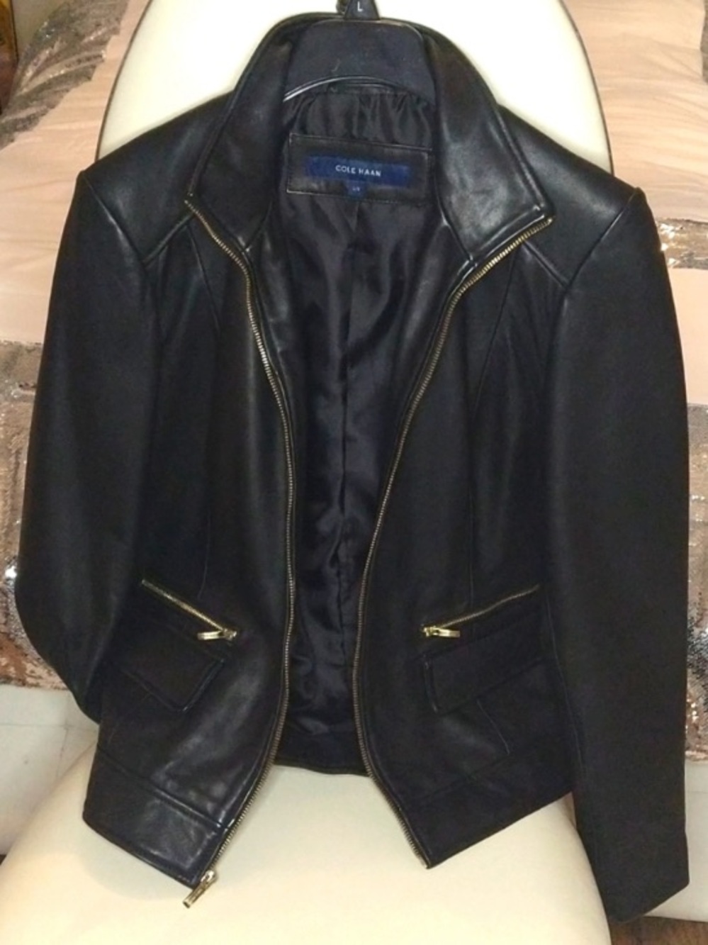 Cole Haan Lambskin Leather Jacket